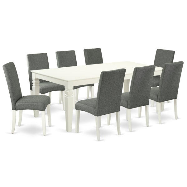 Winston Porter Friedler 9 Piece Extendable Rubberwood Dining Set